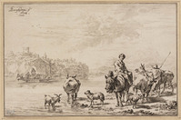 TvB G 6161
<br/>
Vrouw op muilezel
<br/>
<em>Körnlein, Johannes (1719/21-1772)</em>